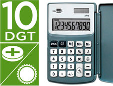 Calculadora liderpapel bolsillo xf15 10 digitos con tapa solar y pilas color