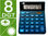 Calculadora liderpapel sobremesa xf17 8 digitos solar y pilas color azul - 1
