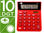 Calculadora liderpapel sobremesa xf22 10 digitos solar y pilas color rojo - 1