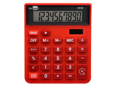 Calculadora liderpapel sobremesa xf22 10 digitos solar y pilas color rojo - Foto 3