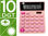 Calculadora liderpapel sobremesa xf23 10 digitos solar y pilas color rosa - 1