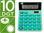 Calculadora liderpapel sobremesa xf24 10 digitos solar y pilas color verde - 1