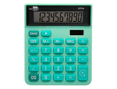Calculadora liderpapel sobremesa xf24 10 digitos solar y pilas color verde - Foto 3