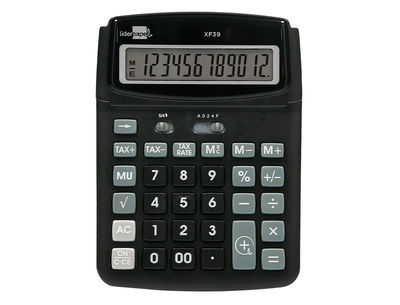 Calculadora liderpapel sobremesa xf39 12 digitos solar y pilas color negro - Foto 3