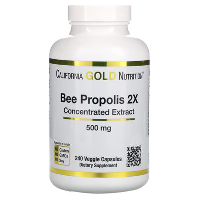 California Gold Nutrition Bee Propolis 2X - 500mg - 240 capsules