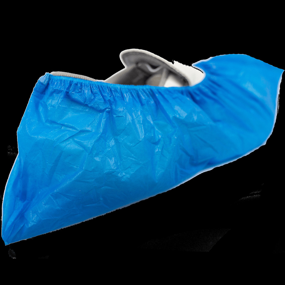 CPE - Cubrezapatos desechables con elástico. 100 unidades, azul
