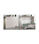 Cama abatible horizontal Mónica de 135 cm en color ártico. - 1