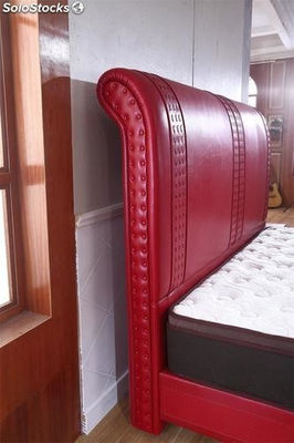 Cama americana, cama tapizada en cuero genuino modelo TR907 - Foto 3