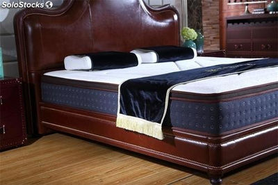 Cama americana, cama tapizada en cuero genuino modelo TR908 - Foto 3
