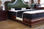 Cama americana cama tapizada en cuero genuino modelo TR908 verde - Foto 3