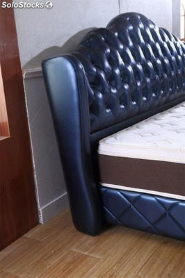 Cama americana de cuero real, cama tapizada en cuero genuino modelo TR901 - Foto 2