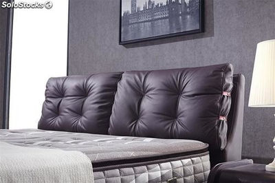 Cama de cuero real, cama tapizada en cuero genuino modelo FR1421K - Foto 2