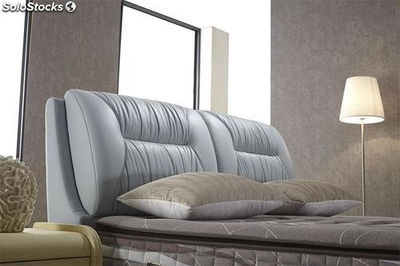 Cama de cuero real, cama tapizada en cuero genuino modelo FR1424K - Foto 2