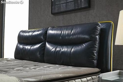 Cama de cuero real, cama tapizada en cuero genuino modelo FR1425K - Foto 2