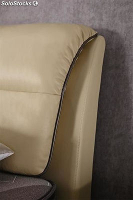 Cama de cuero real, cama tapizada en cuero genuino modelo FR1428K - Foto 2