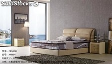 Cama de cuero real, cama tapizada en cuero genuino modelo FR1428K