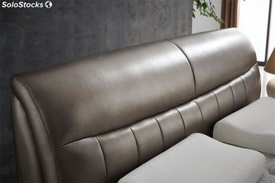 Cama de cuero real, cama tapizada en cuero genuino modelo TR101 - Foto 2