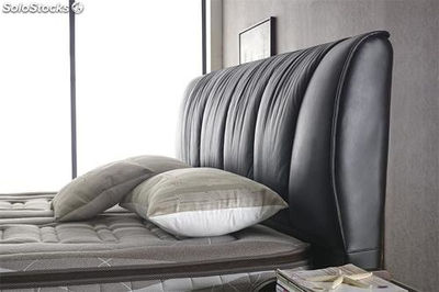 Cama de cuero real, cama tapizada en cuero genuino modelo TR121 - Foto 2