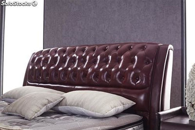 Cama de cuero real, cama tapizada en cuero genuino modelo TR143 - Foto 2