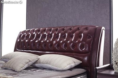 Cama de cuero real, cama tapizada en cuero genuino modelo TR143 - Foto 2