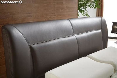 Cama de cuero real, cama tapizada en cuero genuino modelo TR150 - Foto 2