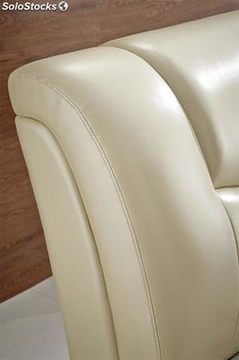Cama de cuero real, cama tapizada en cuero genuino modelo V39 - Foto 3