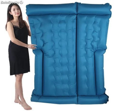 Cama inflatable paño doble toque vehículos de autocaravanacamp cama de colchón - Foto 3