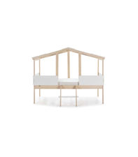 Cama juvenil tipo cabaña modelo Karma acabado blanco, 206cm(largo) 131cm(ancho)