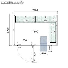 Cámara conservación 2560 x 1760 x 2280 mm