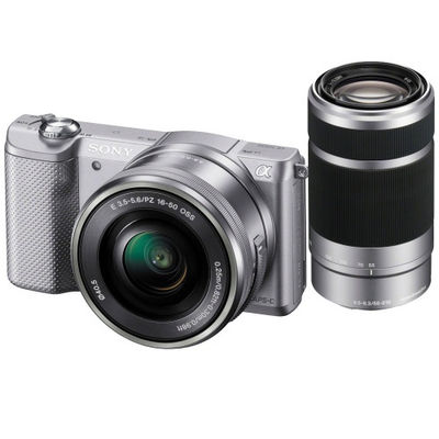 Cámara Sony A5000 Negro Mirrorless Digital con 16-50mm y kit de la lente gemela