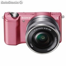 Cámara Sony Alpha A5000 rosa sin espejo digital con lente de 16-50mm Kit