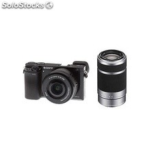 Cámara Sony Alpha A6000 digital con 16-50mm y 55-210mm lente gemela (tres