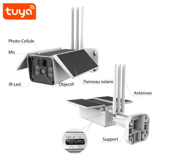 Caméra IP WiFi intelligente Tuya 2 Mp avec panneau solaire extérieur - Photo 3