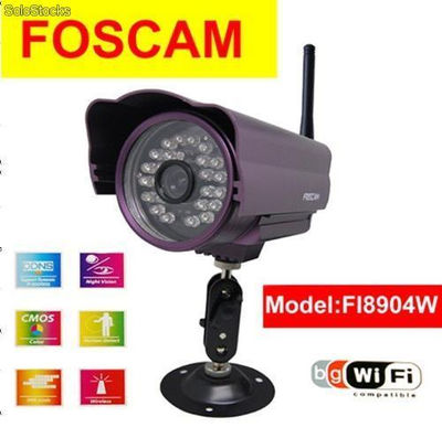 Câmera Ip Wireless Acesso via Internet Foscam fi8904w à prova d&#39;água. Púrpura