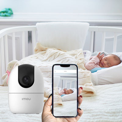 camera wifi 360° sans fil pour bébé, maison, magasin + carte mémoire 32 Go
