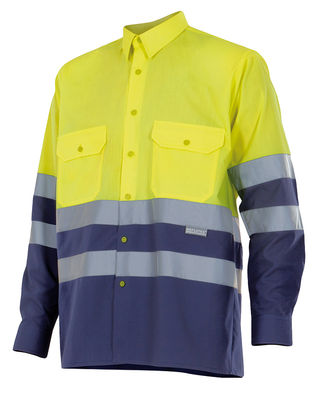 Camisa bicolor alta visibilidade manga comprida (P144 velilla)