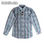 Camisa de cuadros de algodón 100% ym2013002 - 1