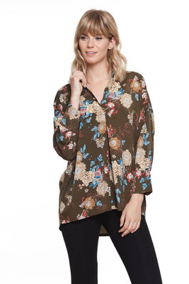 Camisa de flores mujer Chrysan Shirt Garnet - Foto 4