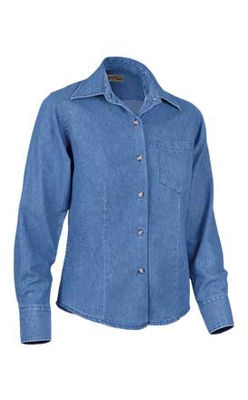 Camisa entallada diseño moderno tejido demin 100% algodón 200grs.