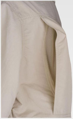 Camisa laboral manga corta color beige con rejilla interior - Foto 4