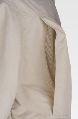 Camisa laboral manga larga color beige con rejilla interior - Foto 4