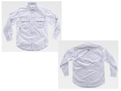 Camisa laboral manga larga color blanco con rejilla interior - Foto 2