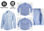 Camisa laboral manga larga color celeste con rejilla interior - 1