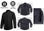 Camisa laboral manga larga color negro con rejilla interior - 1