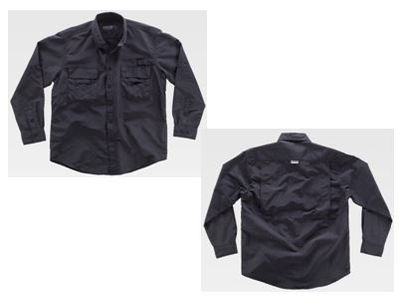 Camisa laboral manga larga color negro con rejilla interior - Foto 2