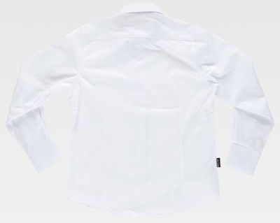 Camisa laboral manga larga entallada para señora color blanco - Foto 3