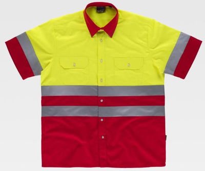 Camisa manga corta rojo/amarillo alta visibilidad - Foto 2