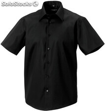 Camisa moderna non-iron manga corta hombre