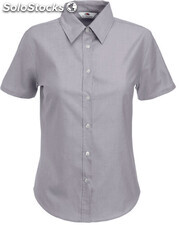 Camisa oxford de senhora de manga curta (65-000-0)