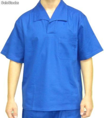 Camisa profissional em brim para uniforme